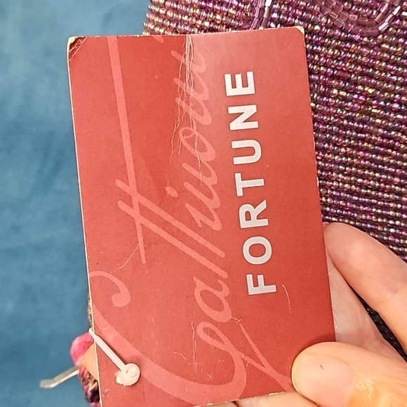 Vintage 1990s Gattinoni made in italy purse, beaded, fake snake skin - Picture 4 of 14